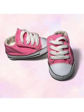 Baby Converse Pink Velcro Shoes Size 1 New